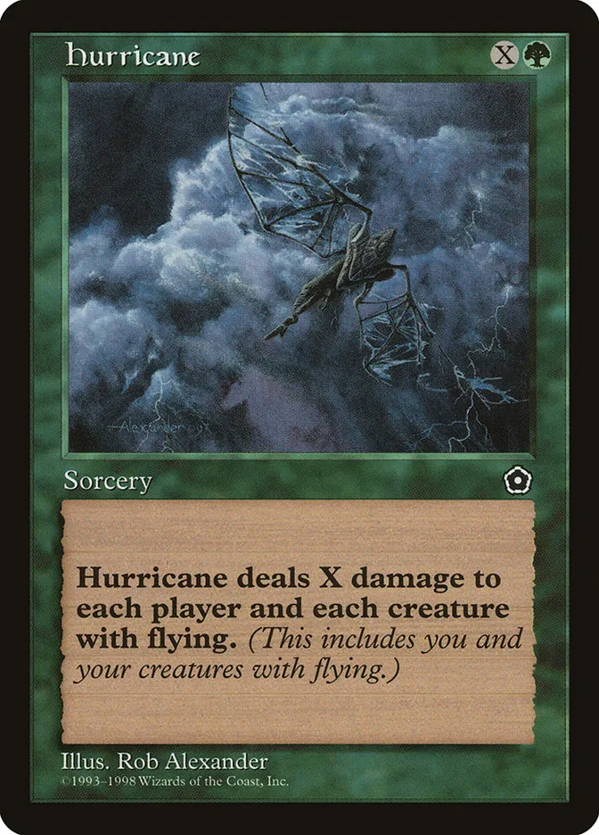 1998 Portal Second Age Hurricane #129 rare card image