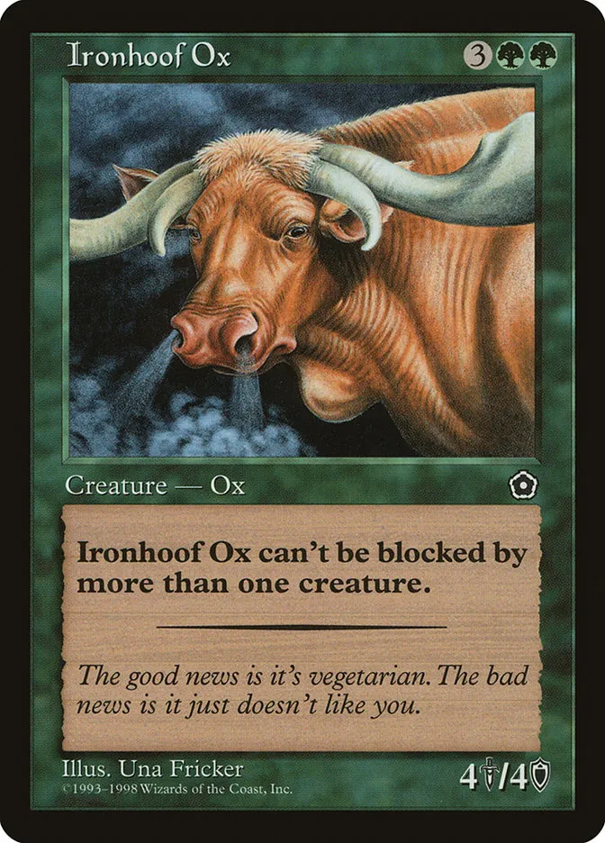 1998 Portal Second Age Ironhoof Ox #130 uncommon card image
