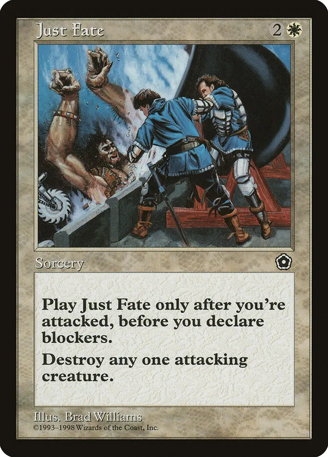 1998 Portal Second Age Just Fate #17 rare card image