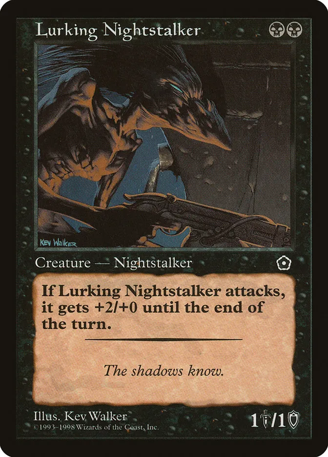 1998 Portal Second Age Lurking Nightstalker #77 common card image