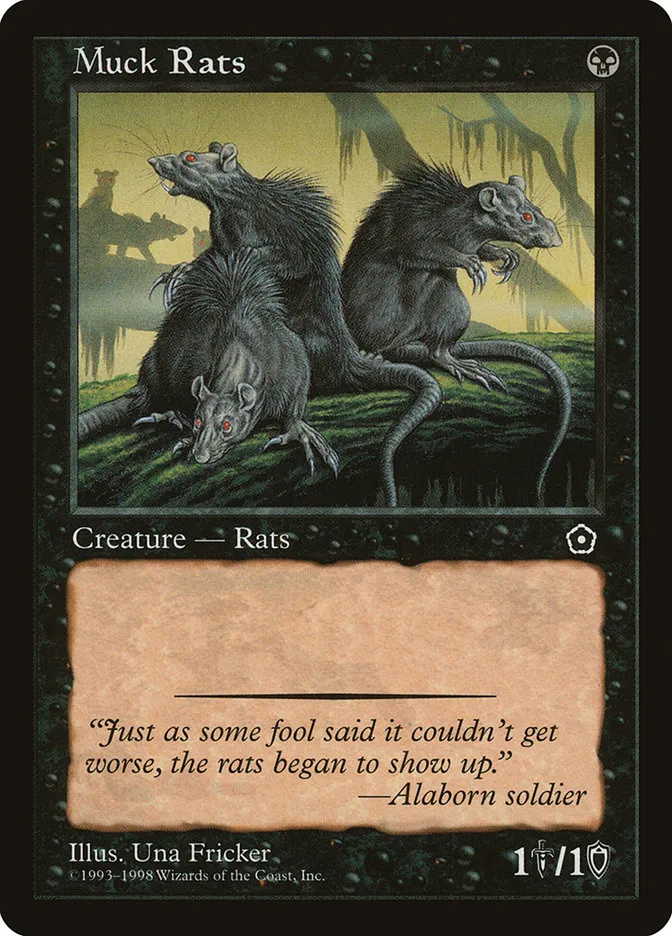 1998 Portal Second Age Muck Rats common #80 common card image
