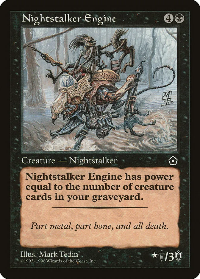 1998 Portal Second Age Nightstalker Engine rare #81 rare card image