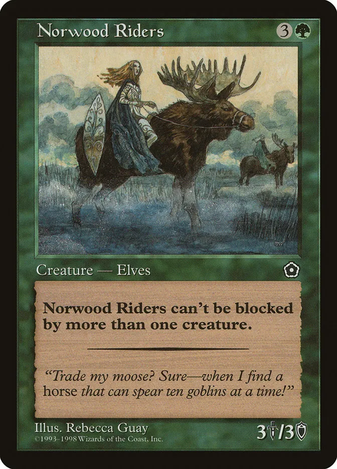 1998 Portal Second Age Norwood Riders common #139 common card image