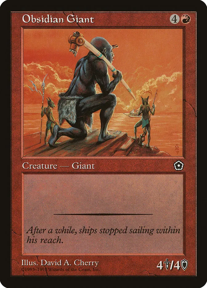 1998 Portal Second Age Obsidian Giant uncommon #109 uncommon card image