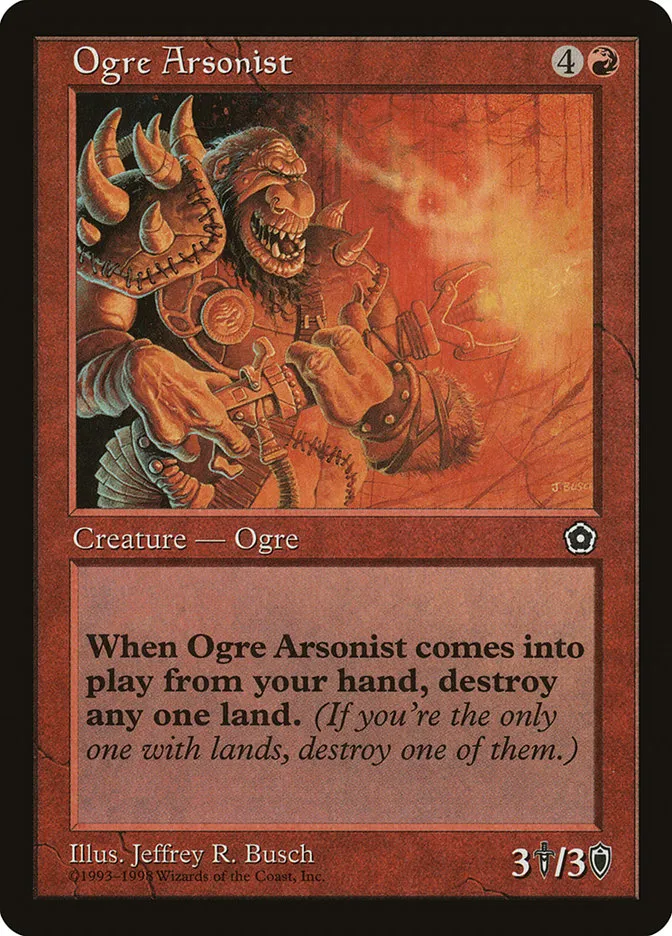 1998 Portal Second Age Ogre Arsonist uncommon #110 uncommon card image