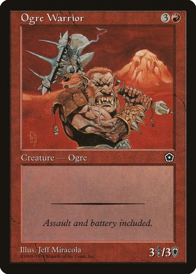 1998 Portal Second Age Ogre Warrior common #113 common card image