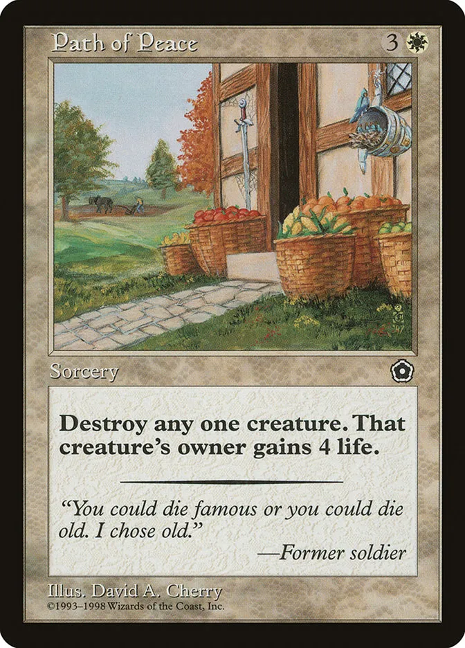1998 Portal Second Age Path of Peace common #18 common card image