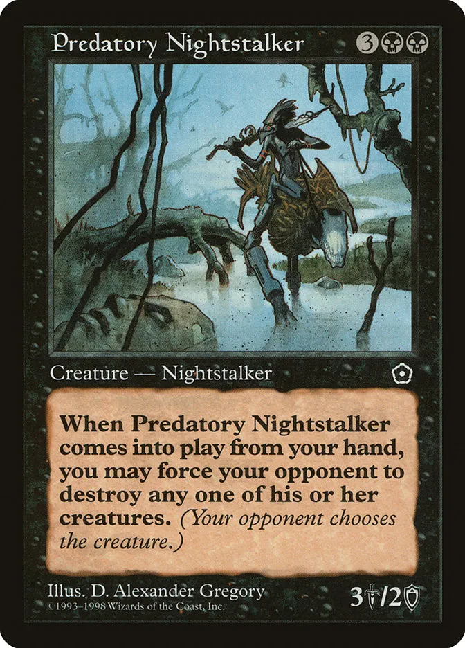 1998 Portal Second Age Predatory Nightstalker #82 uncommon card image