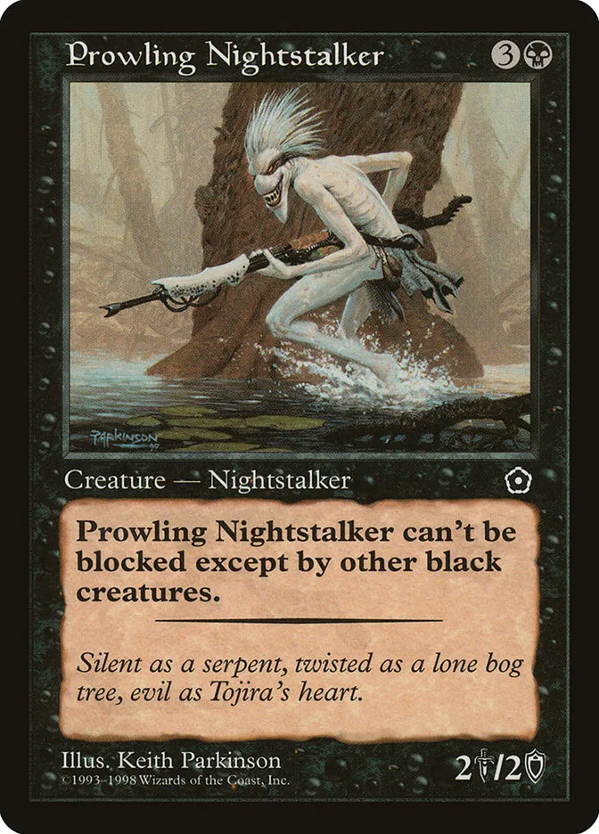 1998 Portal Second Age Prowling Nightstalker #83 common card image