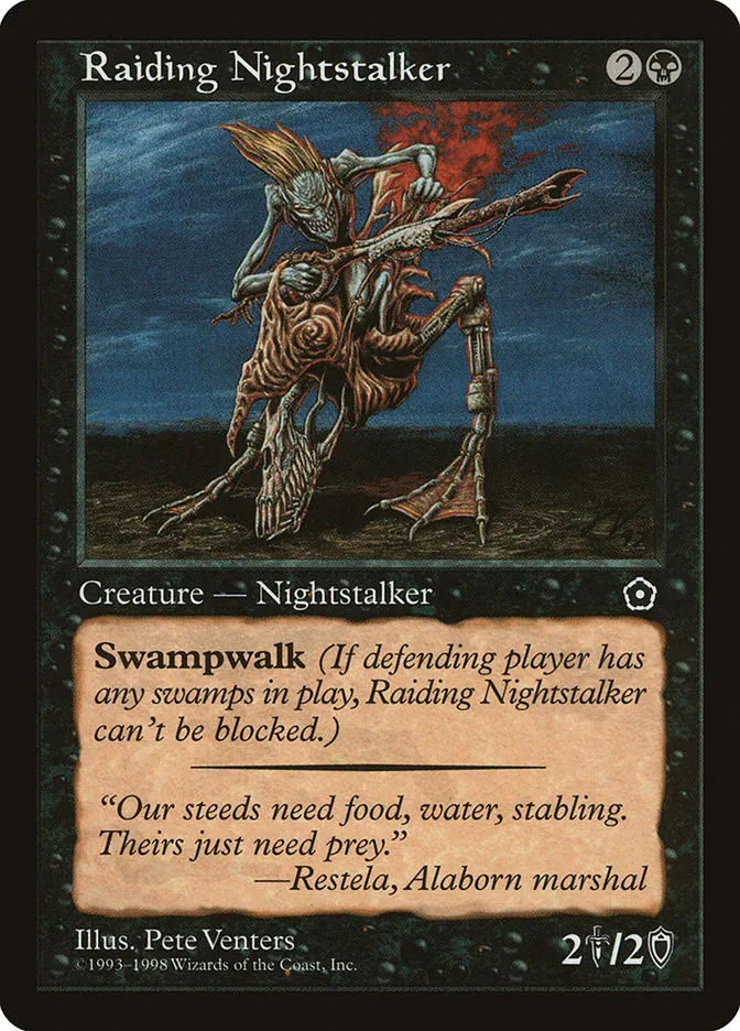 1998 Portal Second Age Raiding Nightstalker common #84 common card image