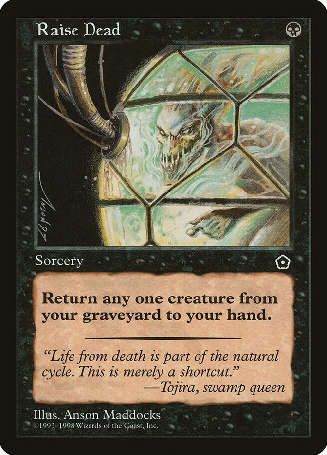 1998 Portal Second Age Raise Dead common #86 common card image