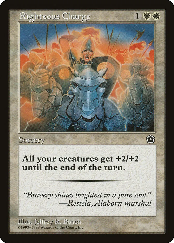 1998 Portal Second Age Righteous Charge common #20 common card image