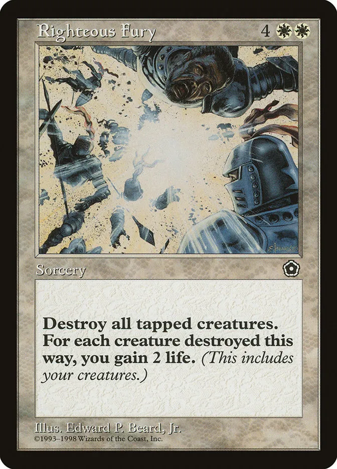 1998 Portal Second Age Righteous Fury rare #21 rare card image
