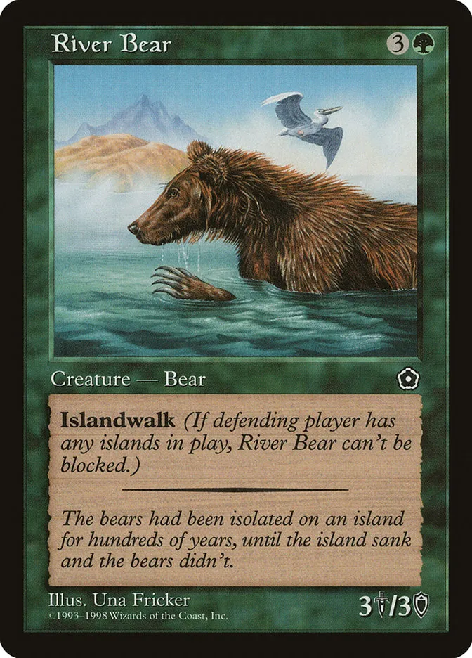 1998 Portal Second Age River Bear uncommon #144 uncommon card image