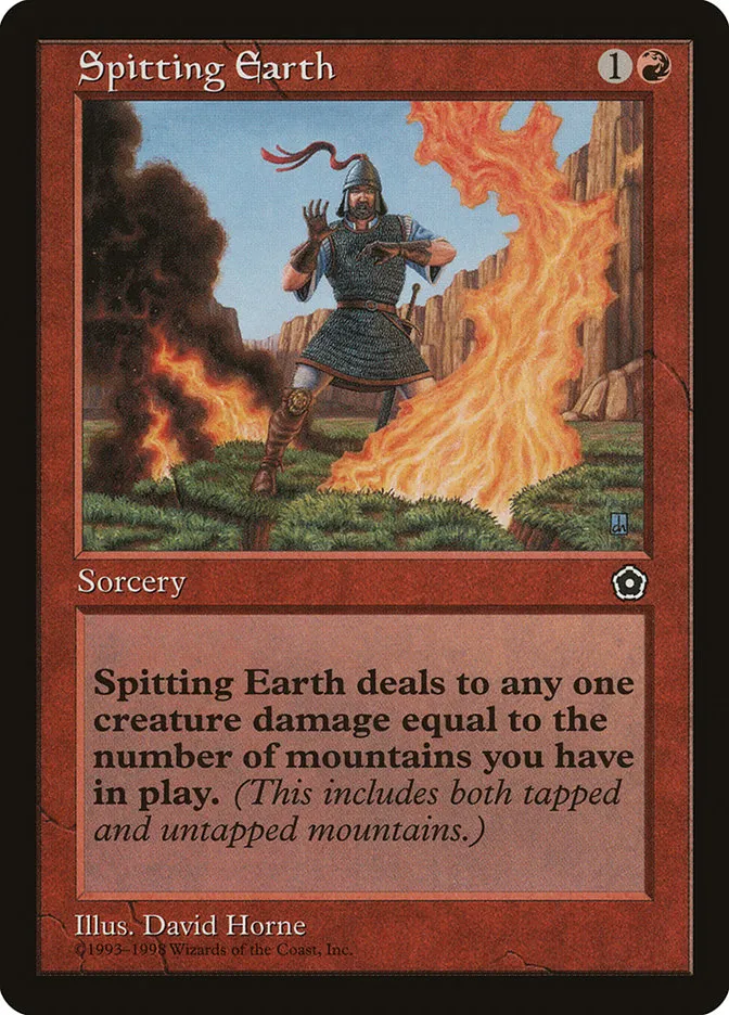 1998 Portal Second Age Spitting Earth common #116 common card image