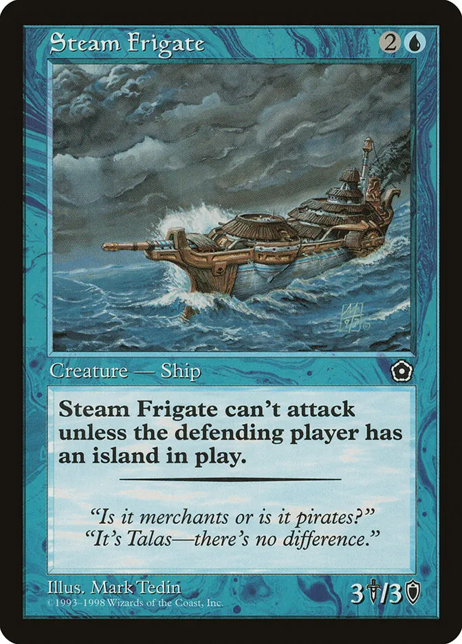 1998 Portal Second Age Steam Frigate common #47 common card image