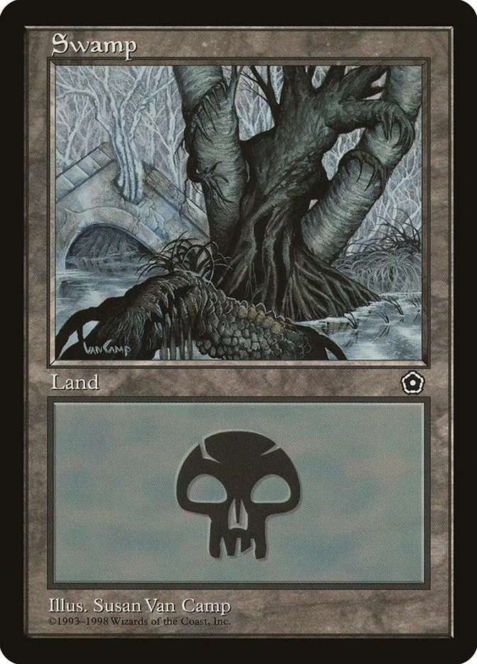 1998 Portal Second Age Swamp common #157 common card image