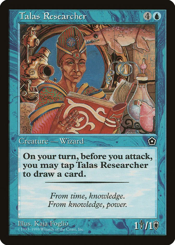 1998 Portal Second Age Talas Researcher rare #51 rare card image