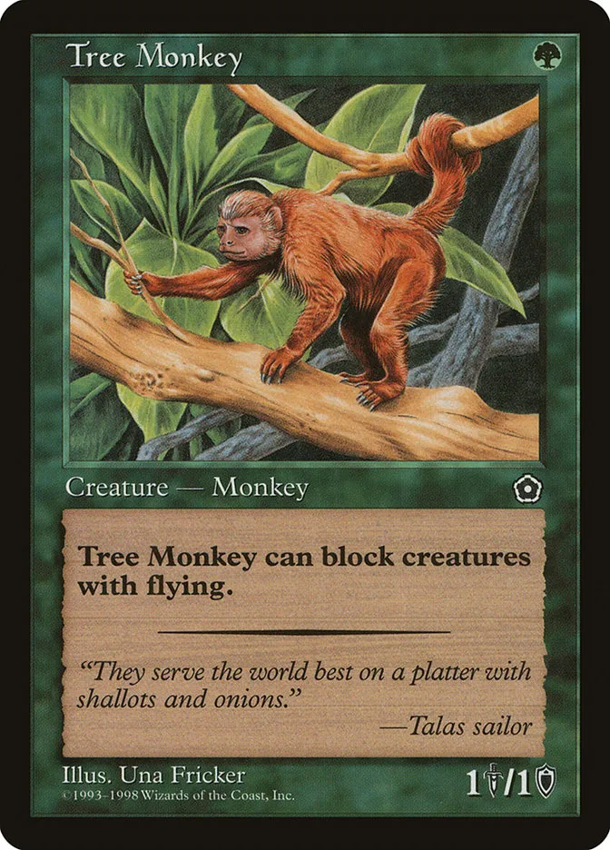 1998 Portal Second Age Tree Monkey common #148 common card image