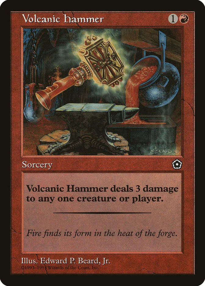1998 Portal Second Age Volcanic Hammer common #119 common card image