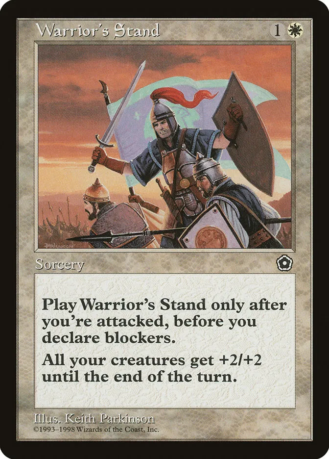 1998 Portal Second Age Warrior's Stand uncommon #29 uncommon card image