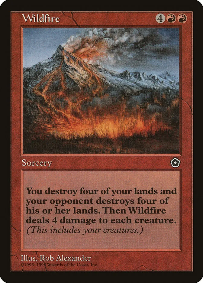 1998 Portal Second Age Wildfire rare #120 rare card image