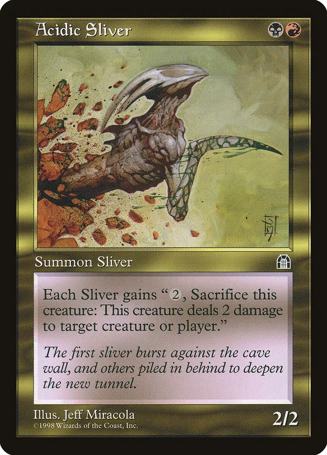 1998 Stronghold Acidic Sliver #126 uncommon card image