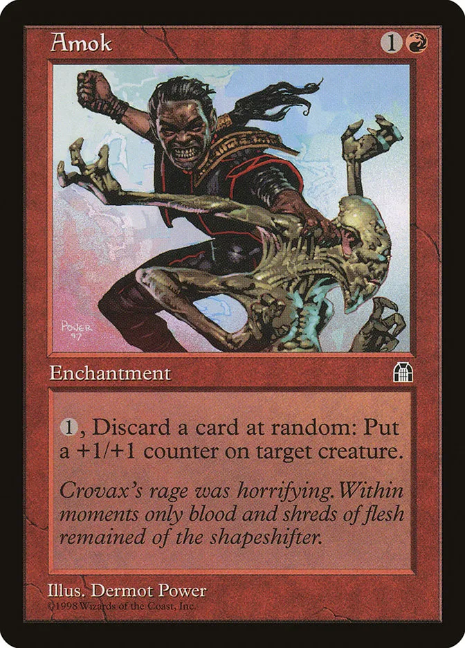 1998 Stronghold Amok rare #76 rare card image