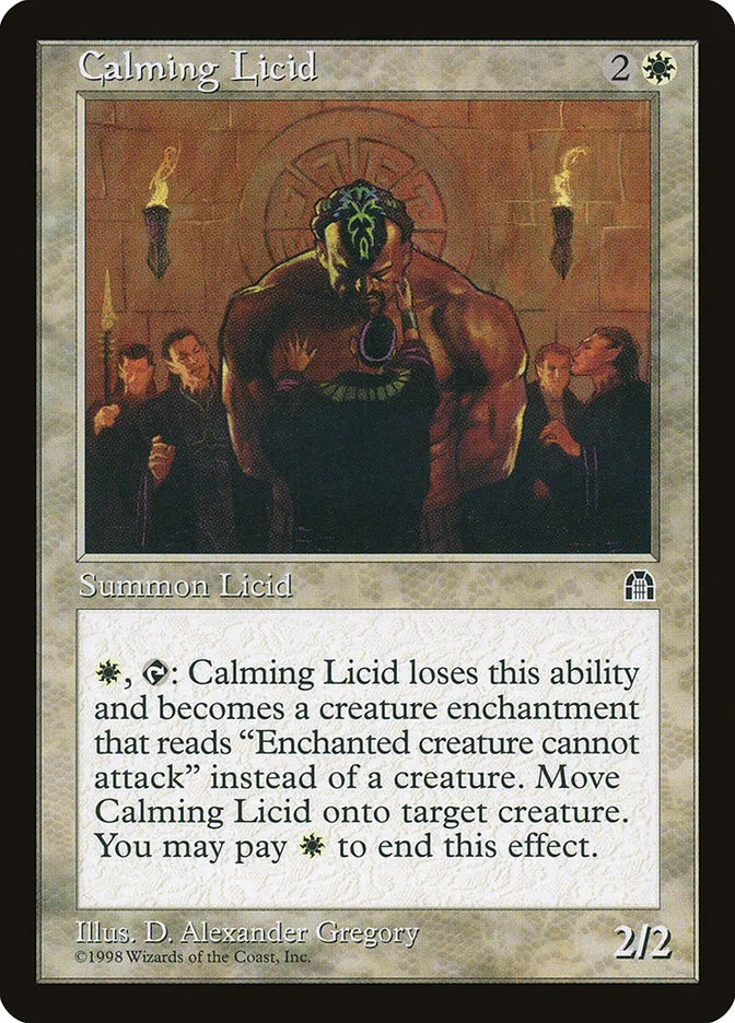 1998 Stronghold Calming Licid uncommon #2 uncommon card image