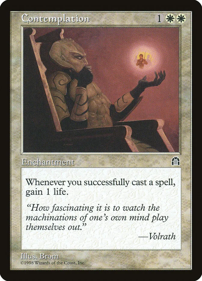 1998 Stronghold Contemplation uncommon #4 uncommon card image