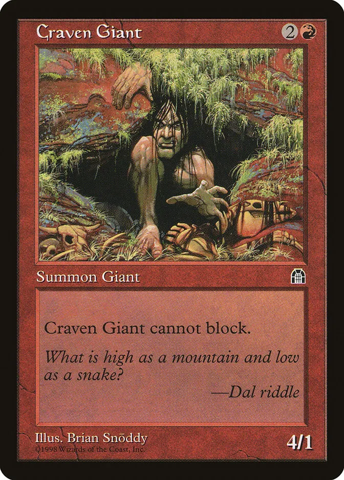 1998 Stronghold Craven Giant common #78 common card image