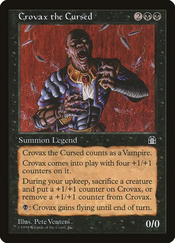 1998 Stronghold Crovax the Cursed rare #55 rare card image