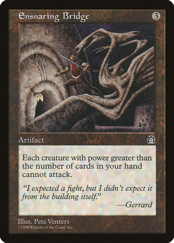 1998 Stronghold Ensnaring Bridge rare #133 rare card image