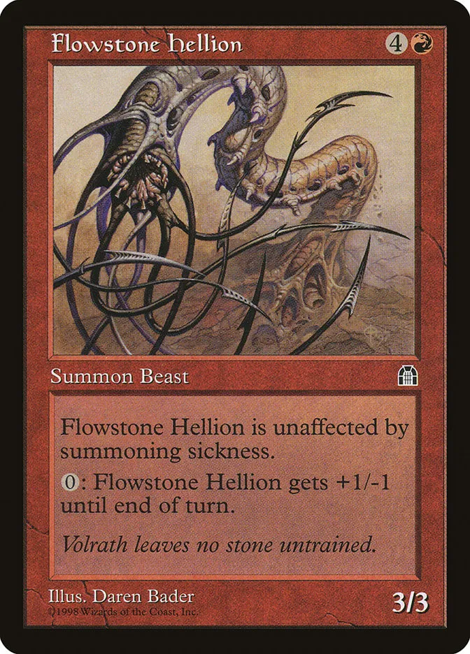 1998 Stronghold Flowstone Hellion uncommon #84 uncommon card image