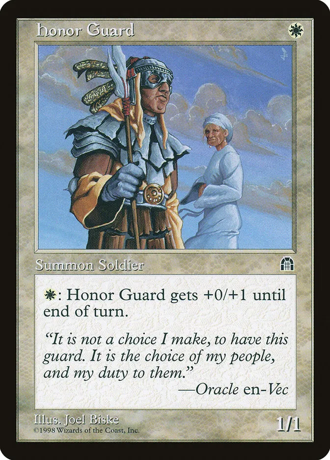 1998 Stronghold Honor Guard common #7 common card image