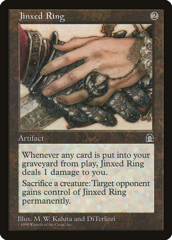 1998 Stronghold Jinxed Ring rare #137 rare card image