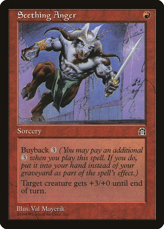 1998 Stronghold Seething Anger common #96 common card image