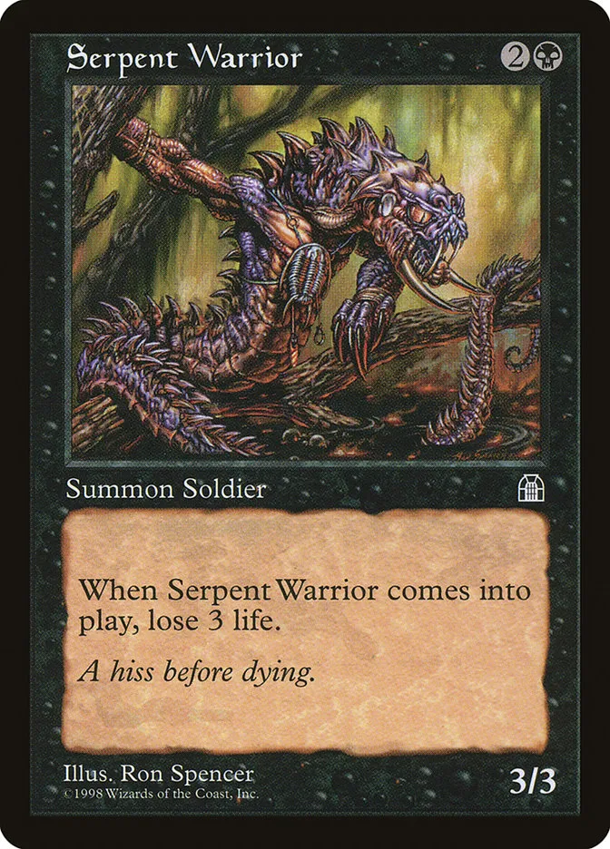 1998 Stronghold Serpent Warrior common #69 common card image