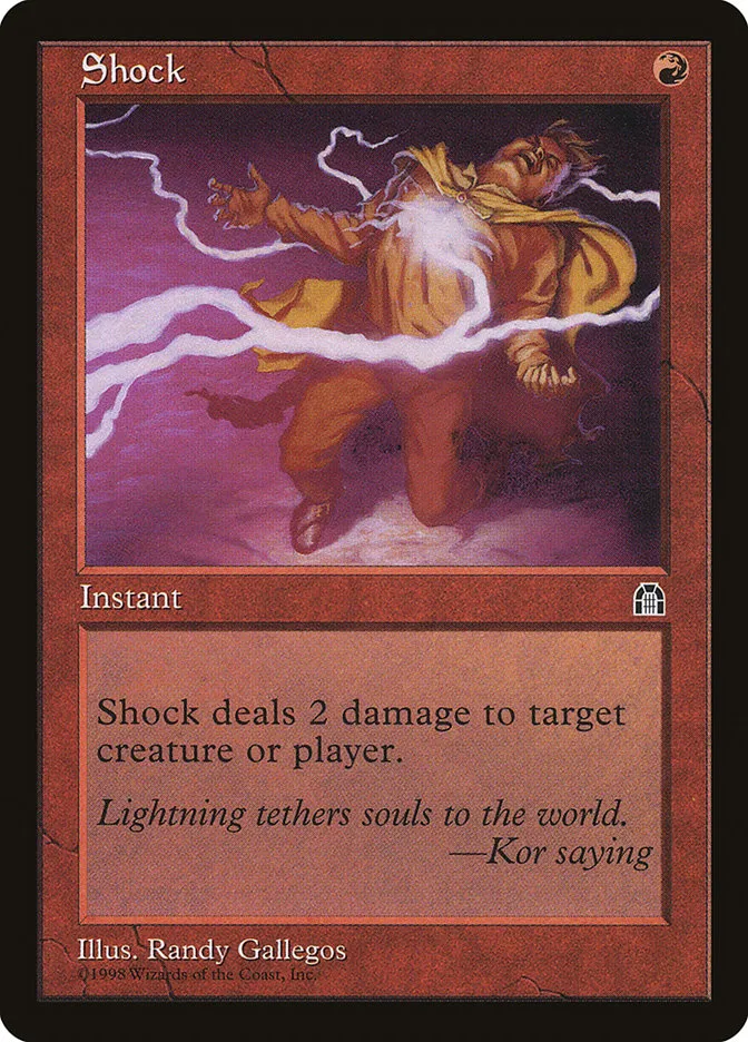 1998 Stronghold Shock common #98 common card image