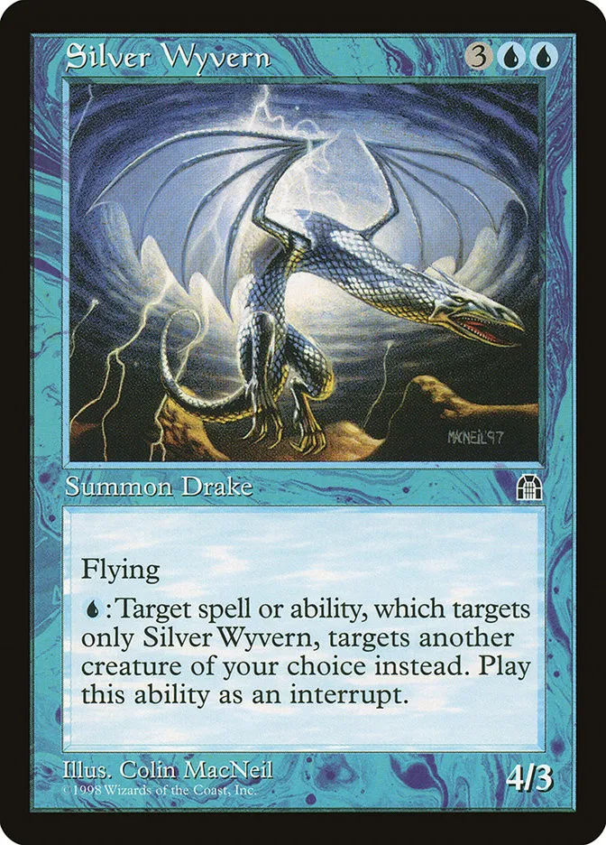 1998 Stronghold Silver Wyvern rare #43 rare card image