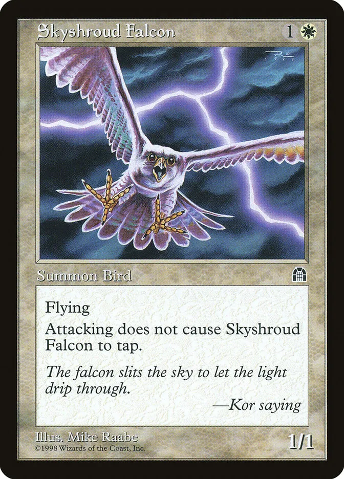 1998 Stronghold Skyshroud Falcon common #16 common card image