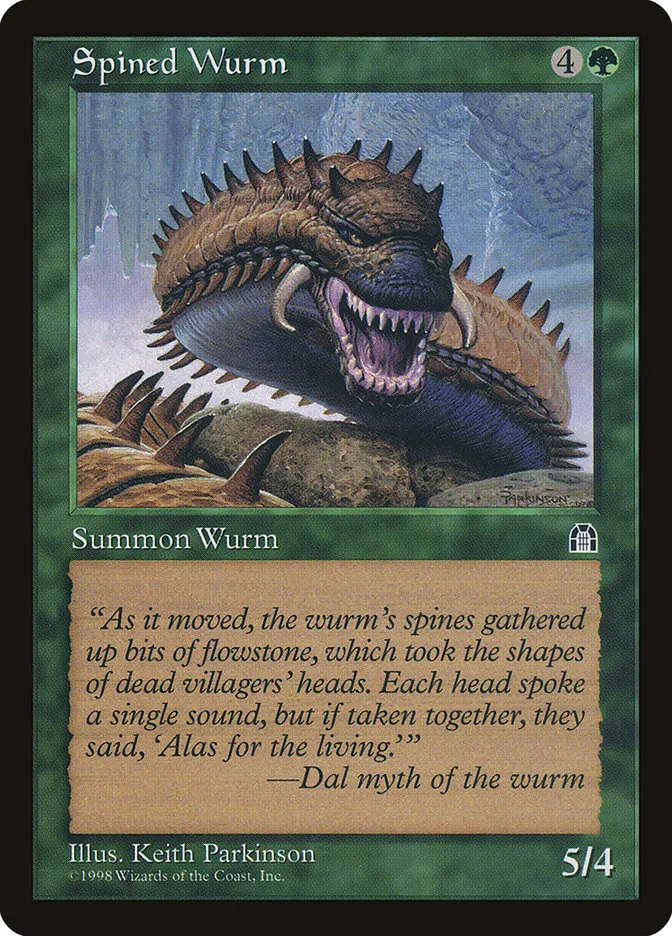 1998 Stronghold Spined Wurm #121 common card image