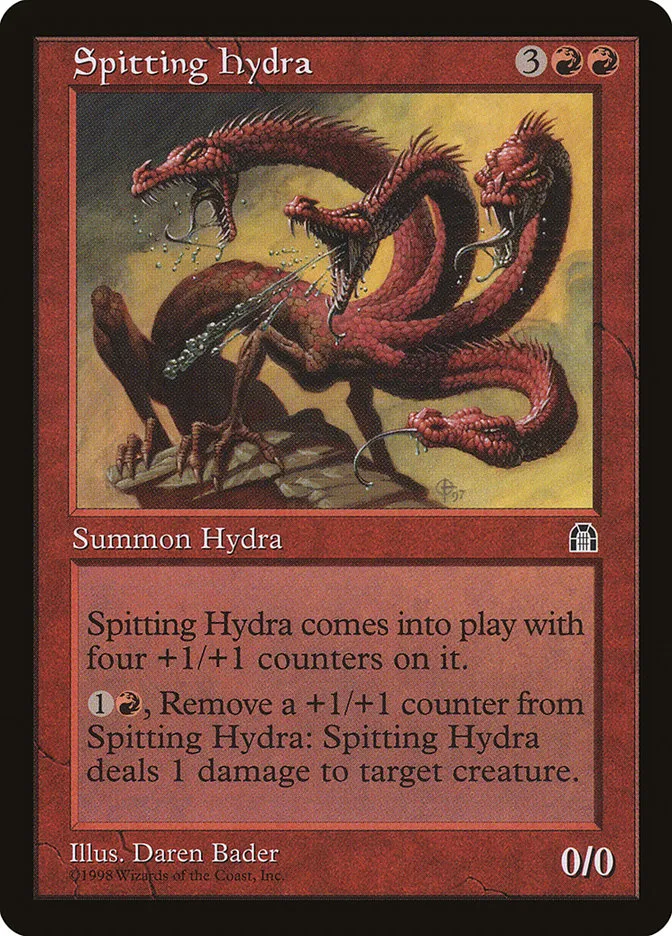 1998 Stronghold Spitting Hydra #99 rare card image