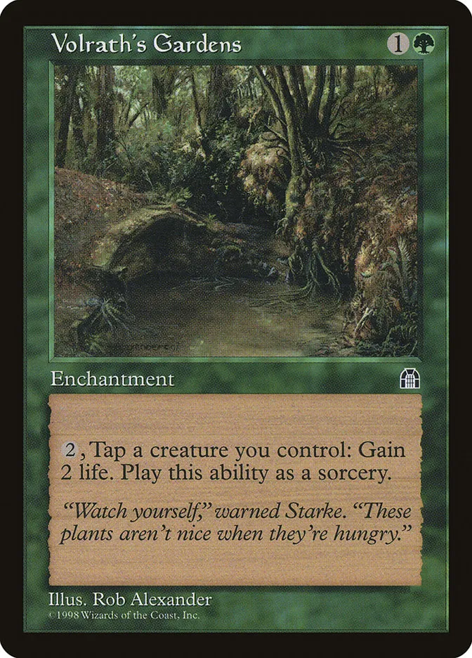 1998 Stronghold Volrath's Gardens rare #124 rare card image