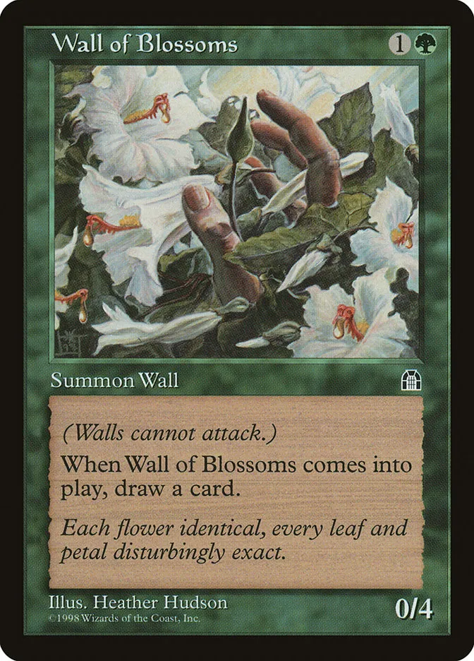 1998 Stronghold Wall of Blossoms uncommon #125 uncommon card image