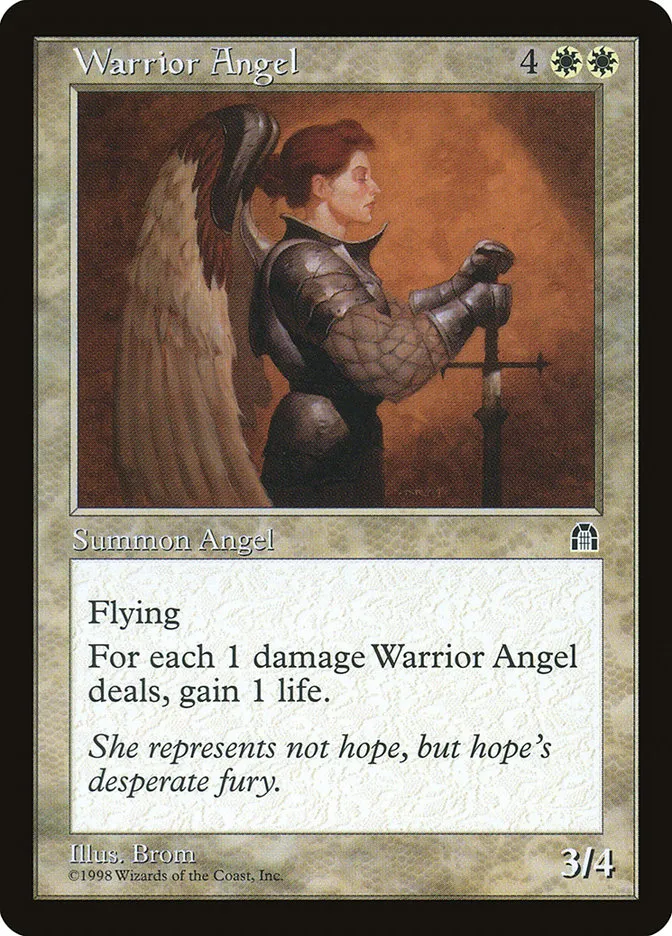 1998 Stronghold Warrior Angel rare #24 rare card image