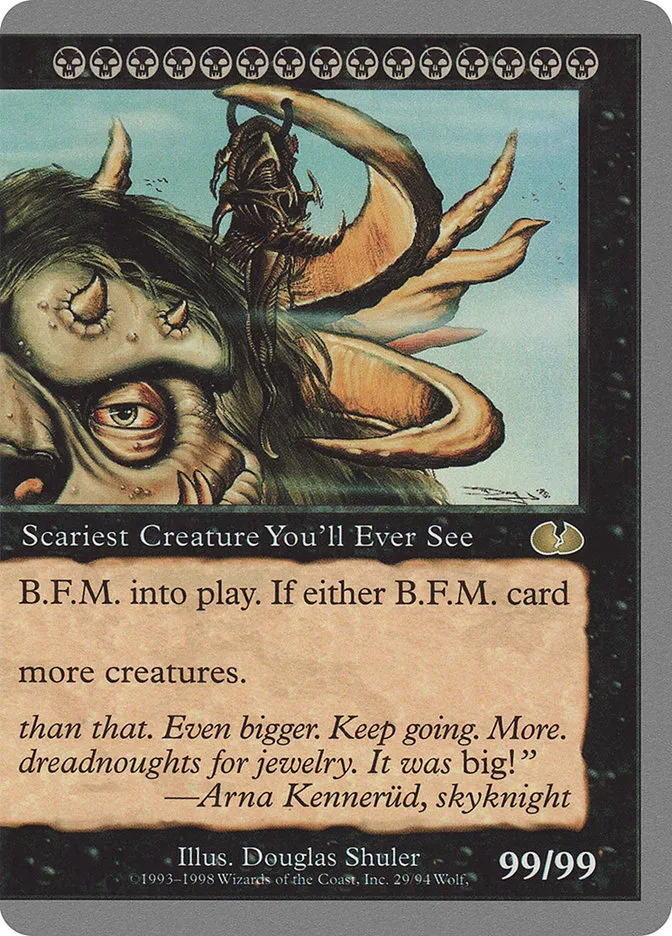 1998 Unglued B.F.M. (Big Furry Monster) rare #28 rare card image