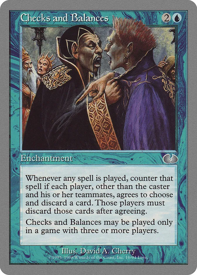 1998 Unglued Checks and Balances uncommon #16 uncommon card image