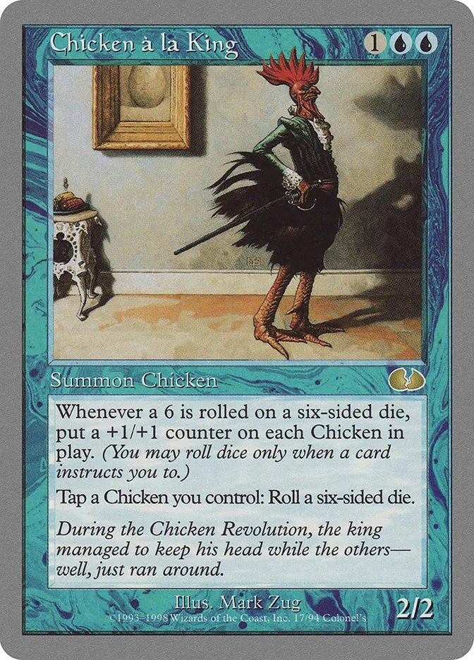 1998 Unglued Chicken à la King rare #17 rare card image
