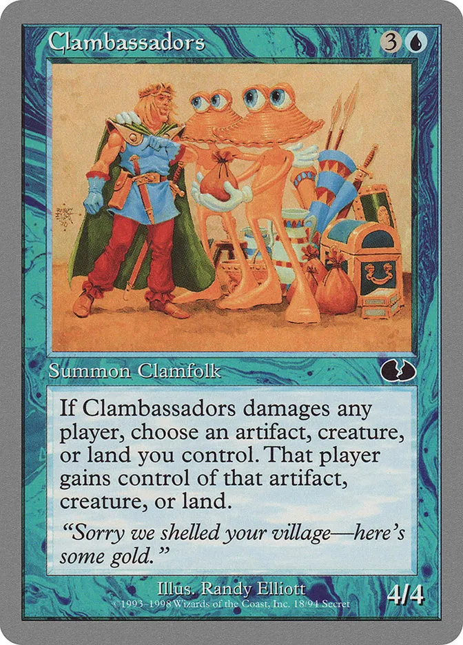 1998 Unglued Clambassadors common #18 common card image